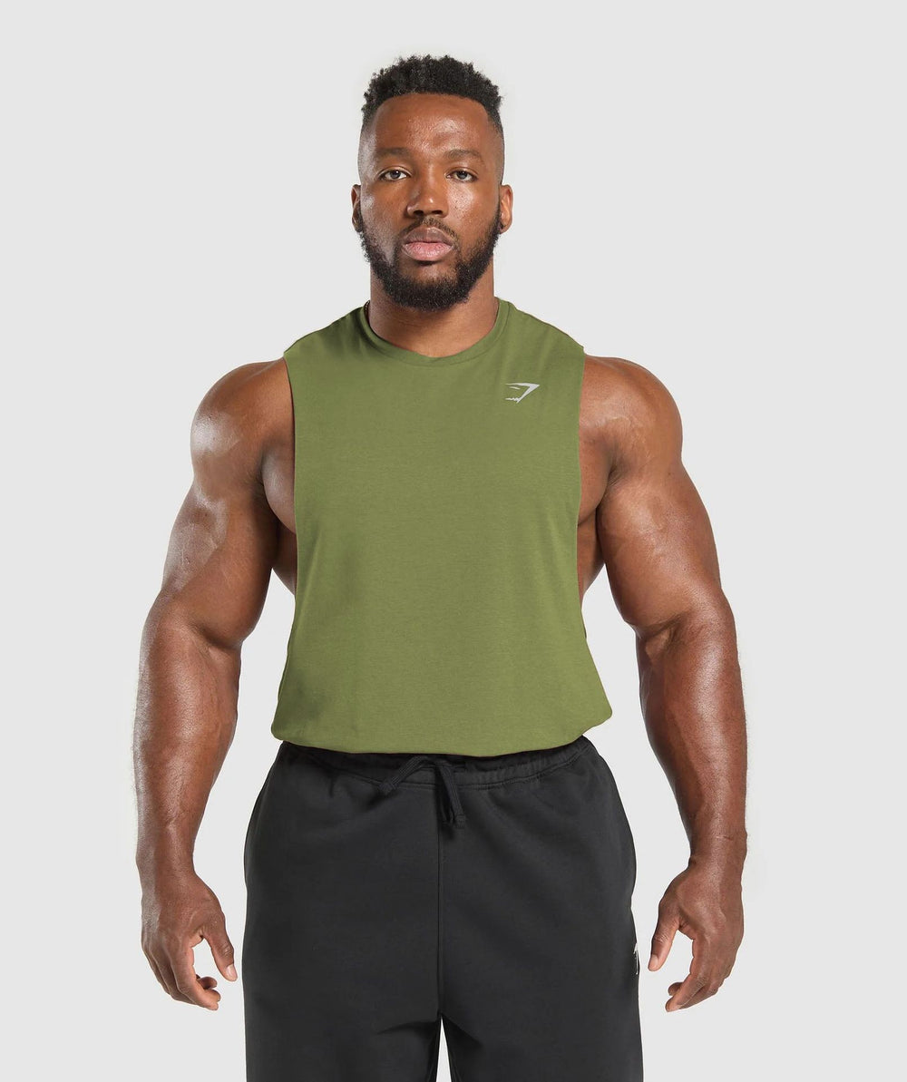 GYMSHARK Men's Tank Top Summer New Muscle Fitness Sports Tank Top Outdoor Running Leisure Breathable Tank Top
