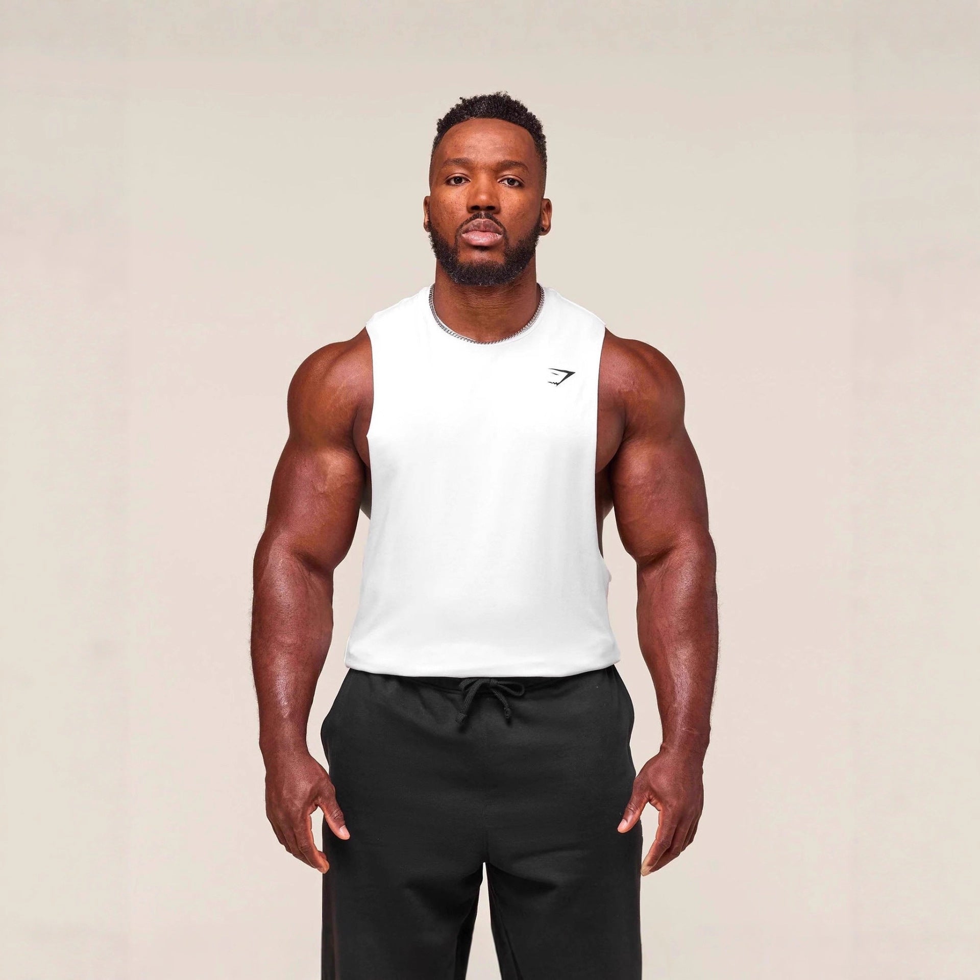 GYMSHARK Men's Tank Top Summer New Muscle Fitness Sports Tank Top Outdoor Running Leisure Breathable Tank Top