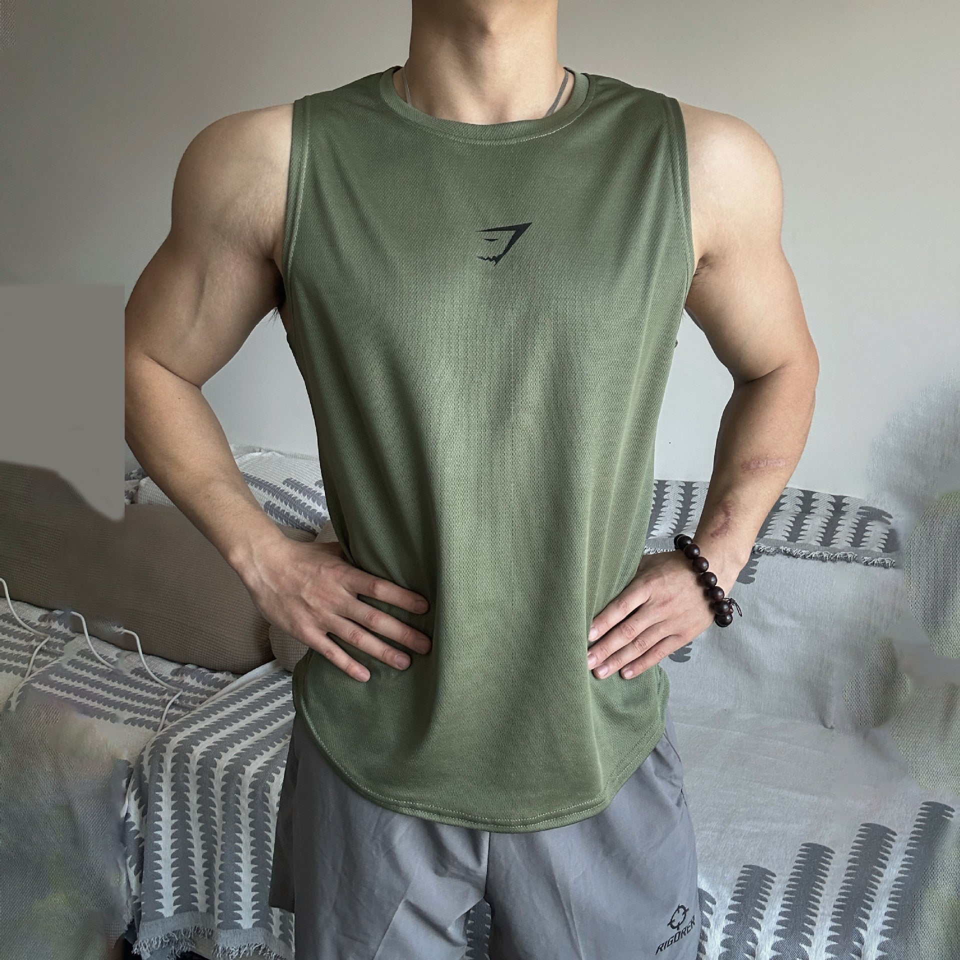 Gymshark Core Olive Textured Muscle Tank