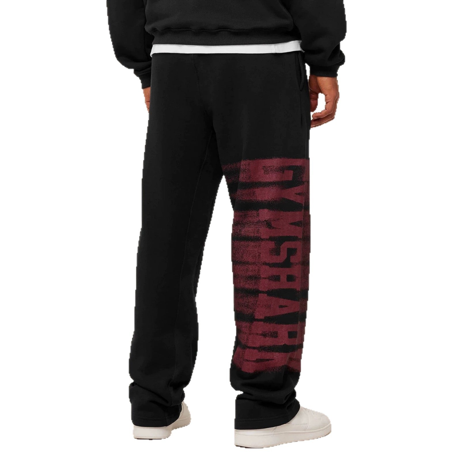 GYMSHARK New American Sports Pants Gym Fitness Running Training Pants Cotton Loop Printed Wide Leg Pants