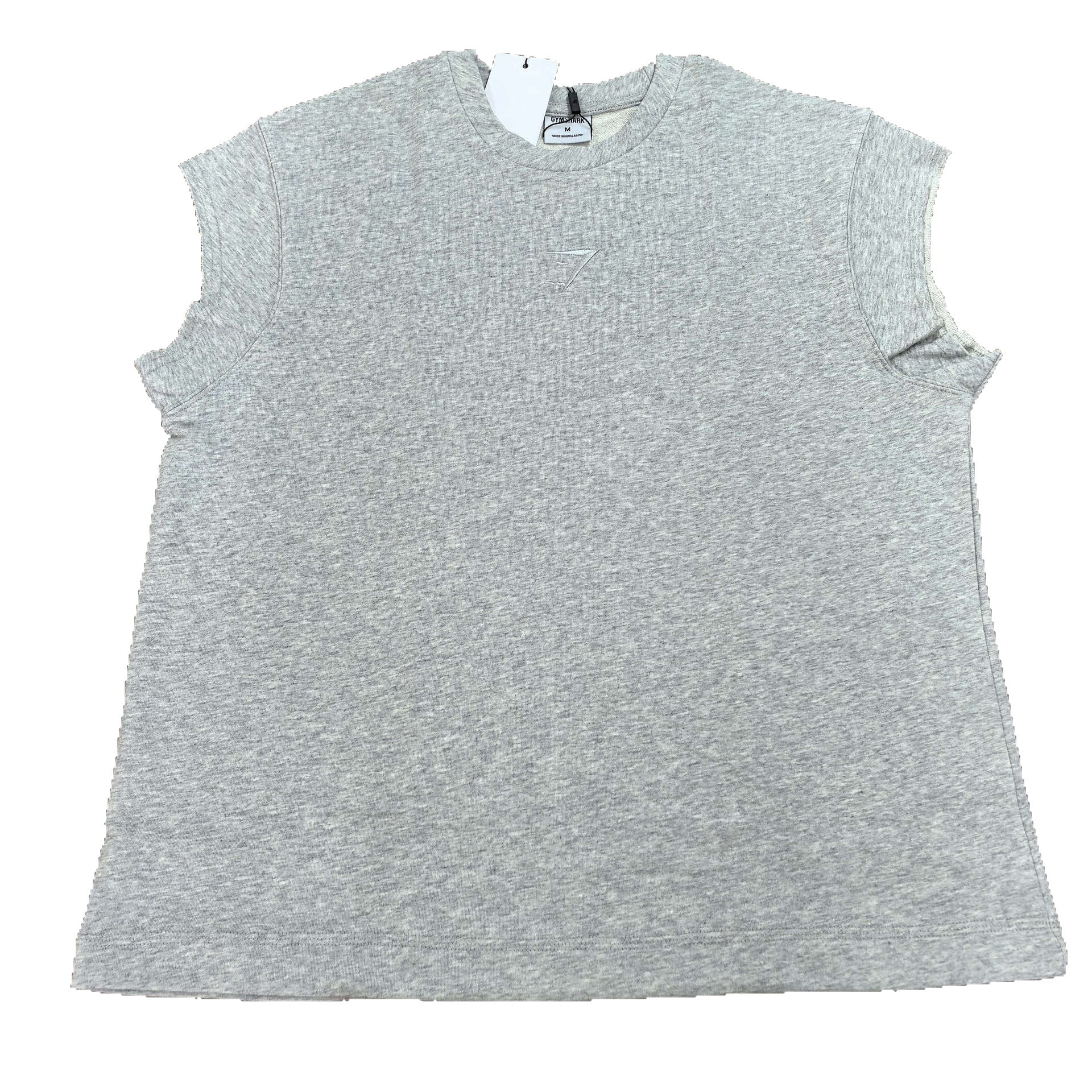 Woolen loop big shoulder airplane sleeve vest, sports training fitness T-shirt, men's European size