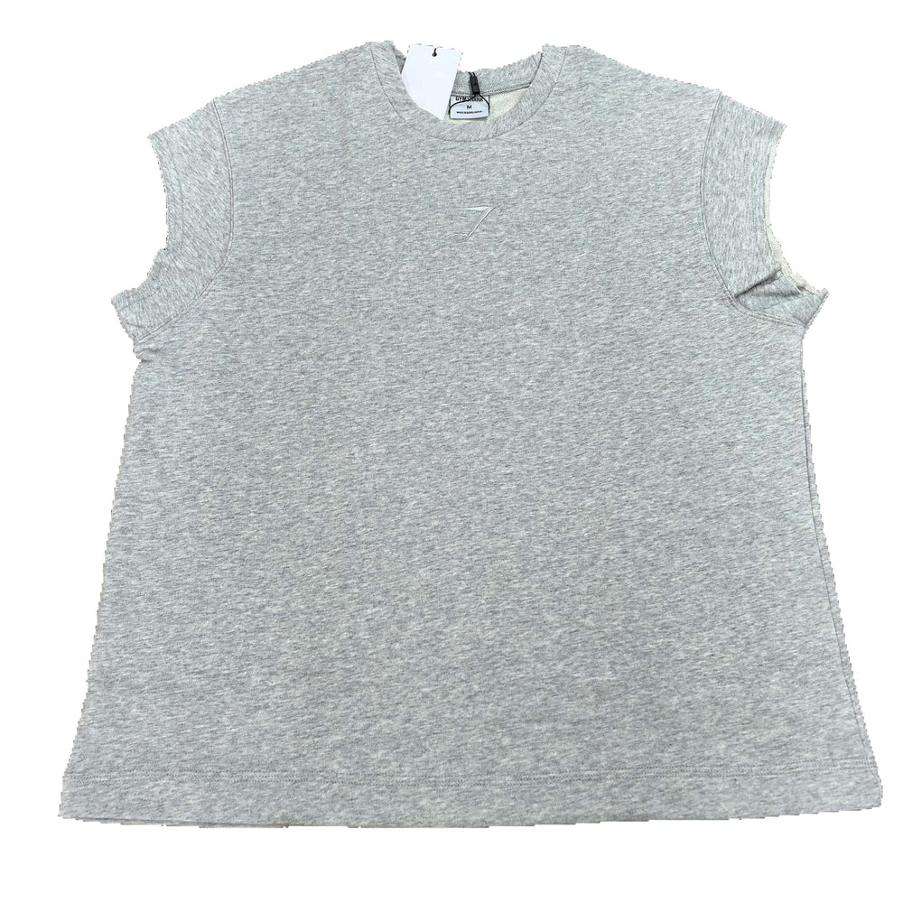 Woolen loop big shoulder airplane sleeve vest, sports training fitness T-shirt, men's European size