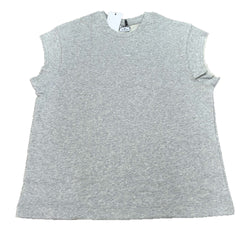 Woolen loop big shoulder airplane sleeve vest, sports training fitness T-shirt, men's European size