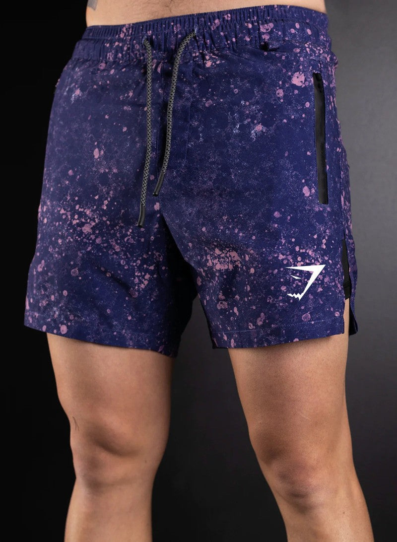 Gymshark Purple Splatter Performance Shorts