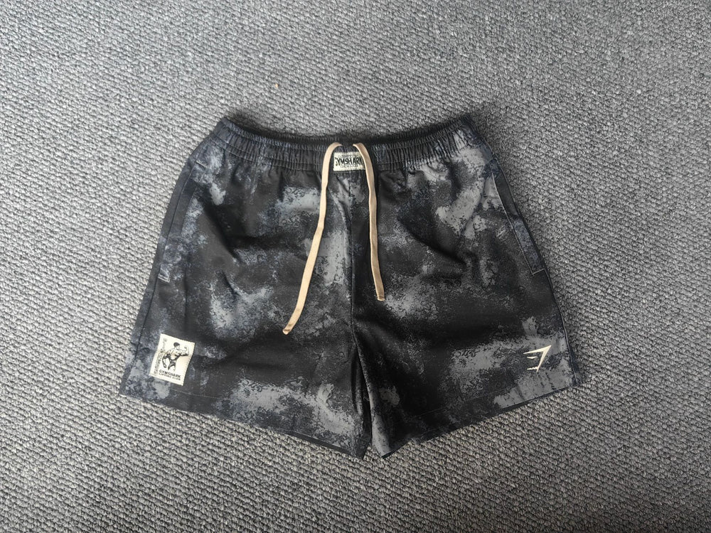 Shark combed plaid fabric shorts, divine pants, sports and casual pants, one piece hair replacement