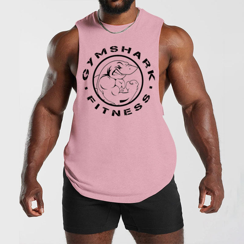 2025 Cross border New Classic Men's Fitness Tank Top Loose Breathable Muscle Men's Fitness Sports Top High Quality