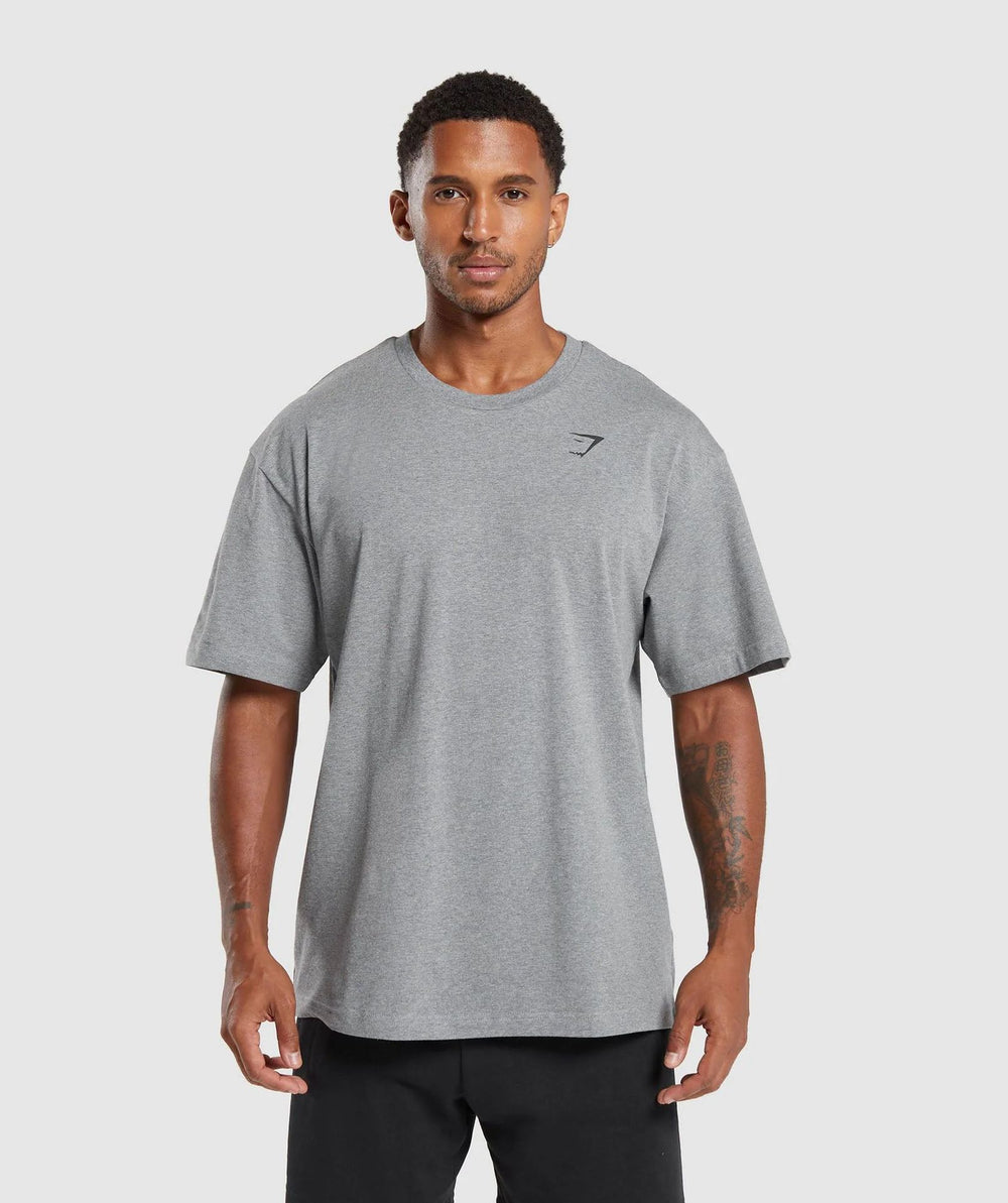 Gymshark Heather Grey Classic Oversized Tee