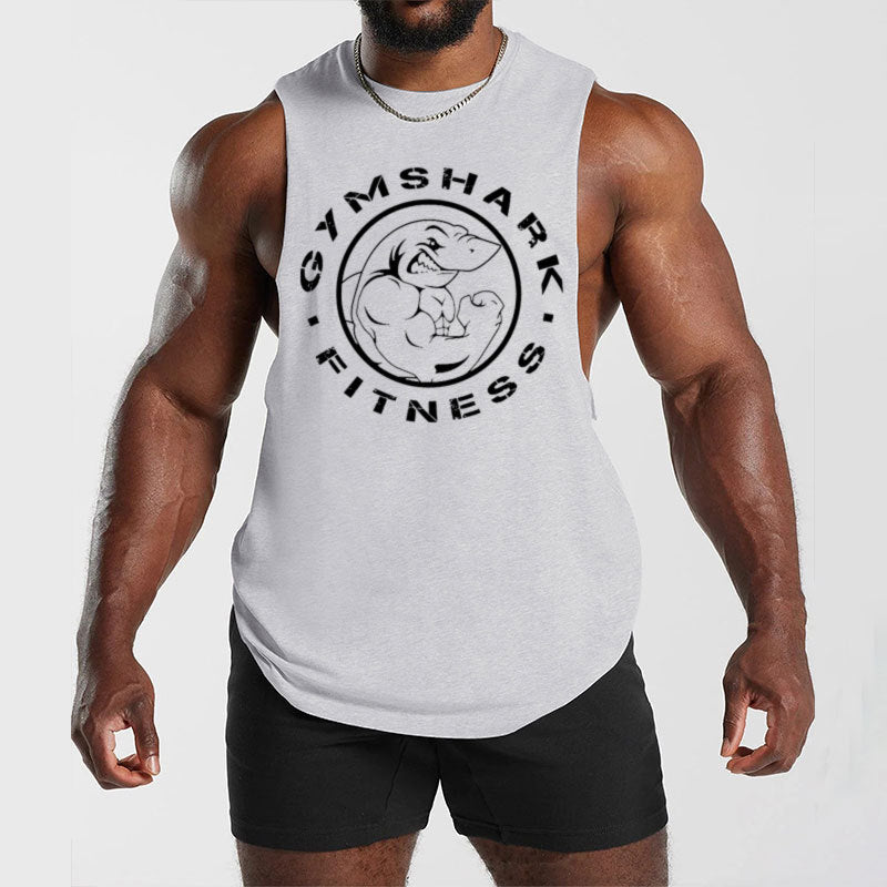 2025 Cross border New Classic Men's Fitness Tank Top Loose Breathable Muscle Men's Fitness Sports Top High Quality