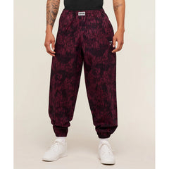 Gymshark Burgundy Camo Ripstop Pumper Pants with Elastic Cuffs
