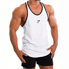 GYMSHARK Fitness Training Men's Cross border Sports Running Basketball Quick drying Cotton Sleeveless Top I-Tank