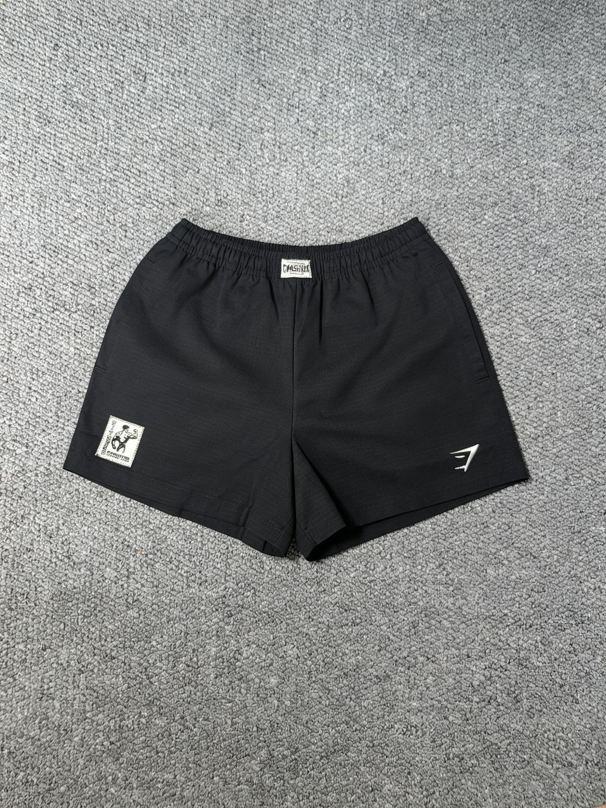 Shark combed plaid fabric shorts, divine pants, sports and casual pants, one piece hair replacement
