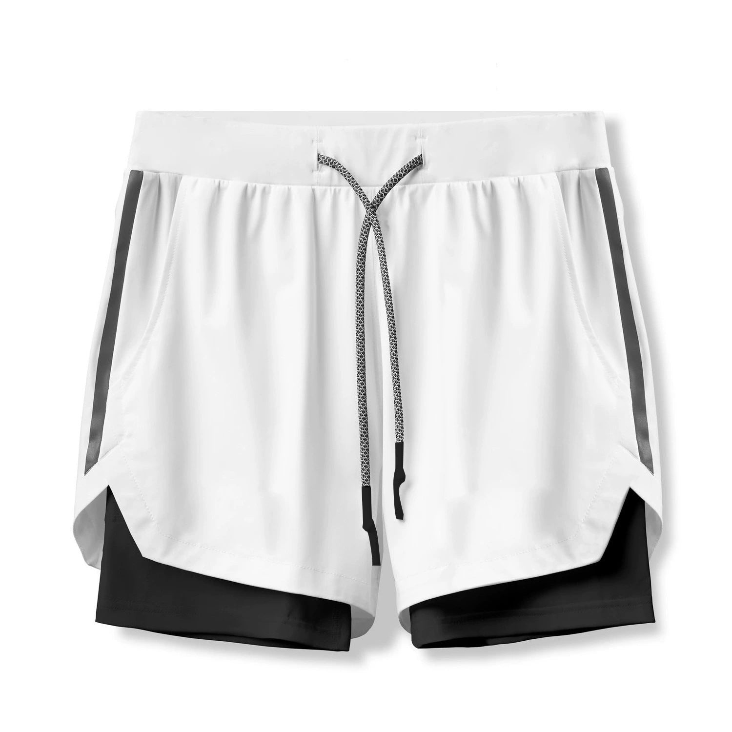 GYMSHARK健身短裤男士夏季跑步运动双层弹力速干短裤外贸跨境批发