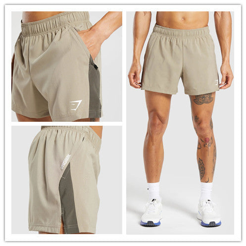 Sports quarter shorts, quick drying sports and fitness training pants, men's slim fit running, lightweight and breathable