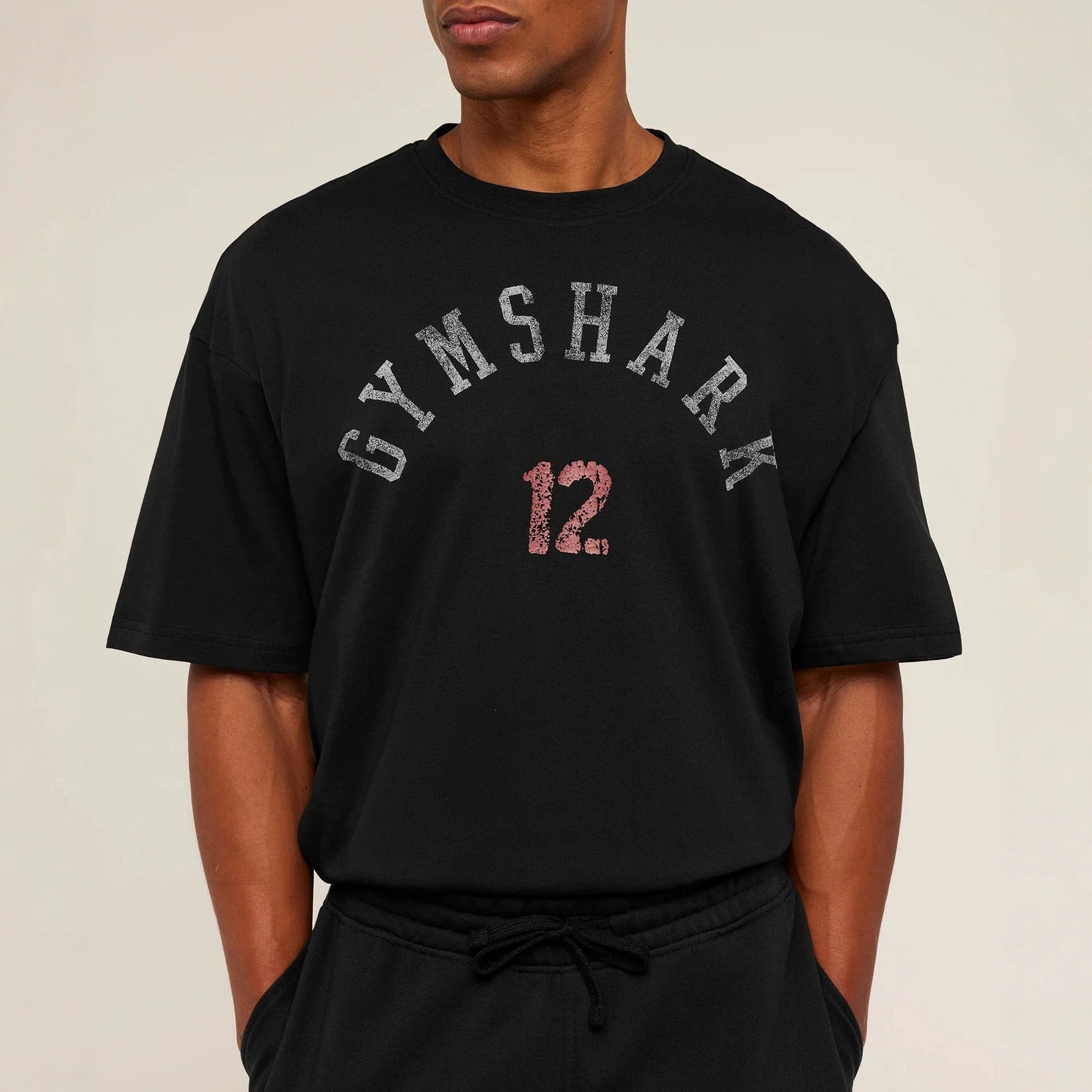 Muscle Shark Fitness American Trendy Brand New Hot Selling Heavy Men's T-shirt Cotton Loose Fashion New Large Size
