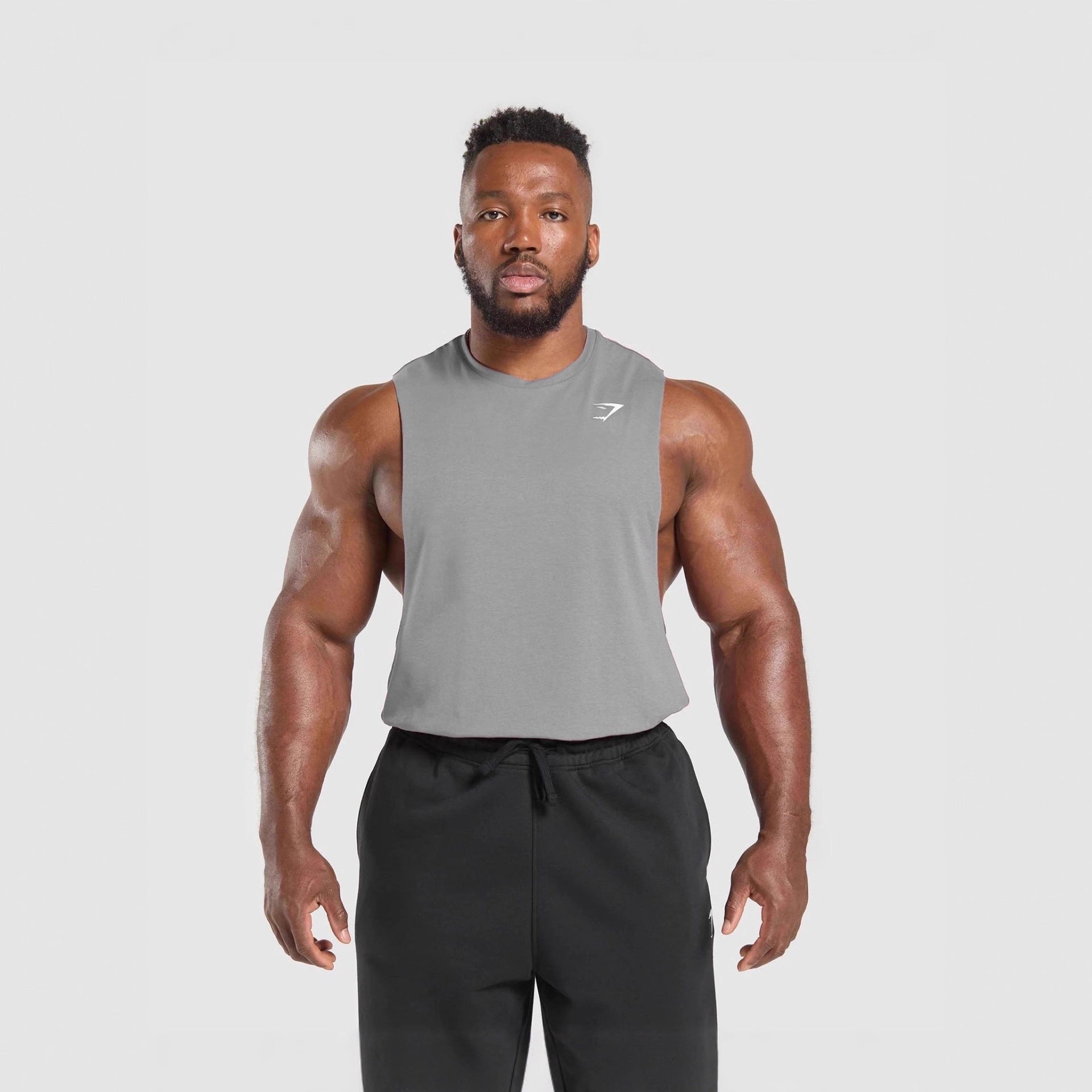 GYMSHARK Men's Tank Top Summer New Muscle Fitness Sports Tank Top Outdoor Running Leisure Breathable Tank Top
