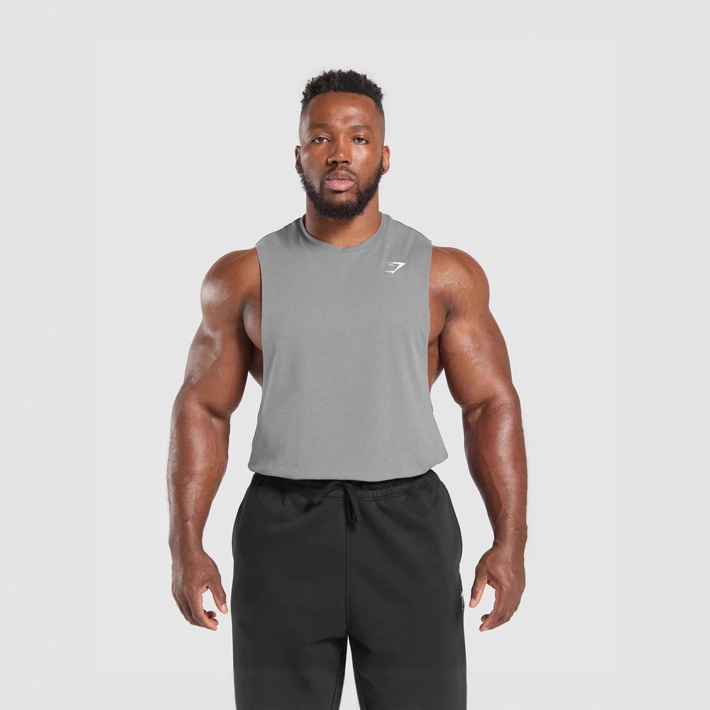 GYMSHARK Men's Tank Top Summer New Muscle Fitness Sports Tank Top Outdoor Running Leisure Breathable Tank Top