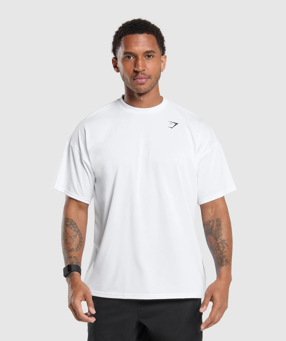 Gymshark White Core Essentials Oversized Tee