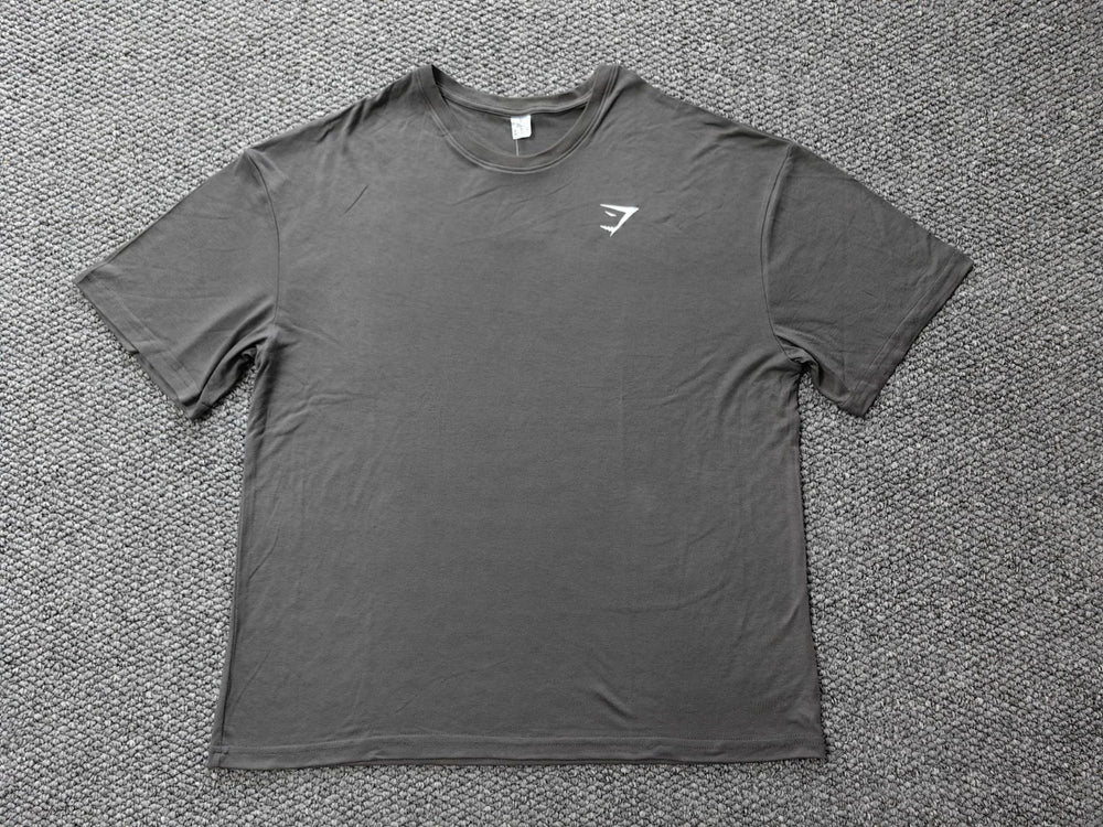 Summer artifact! Ultra soft and lightweight shark basic fitness sports loose short sleeved breathable T-shirt