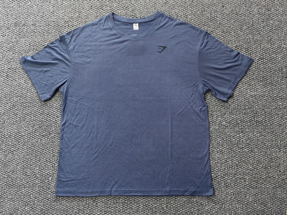 Summer artifact! Ultra soft and lightweight shark basic fitness sports loose short sleeved breathable T-shirt