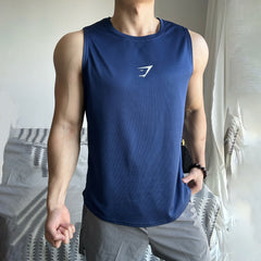Gymshark Deep Navy Textured Muscle Tank