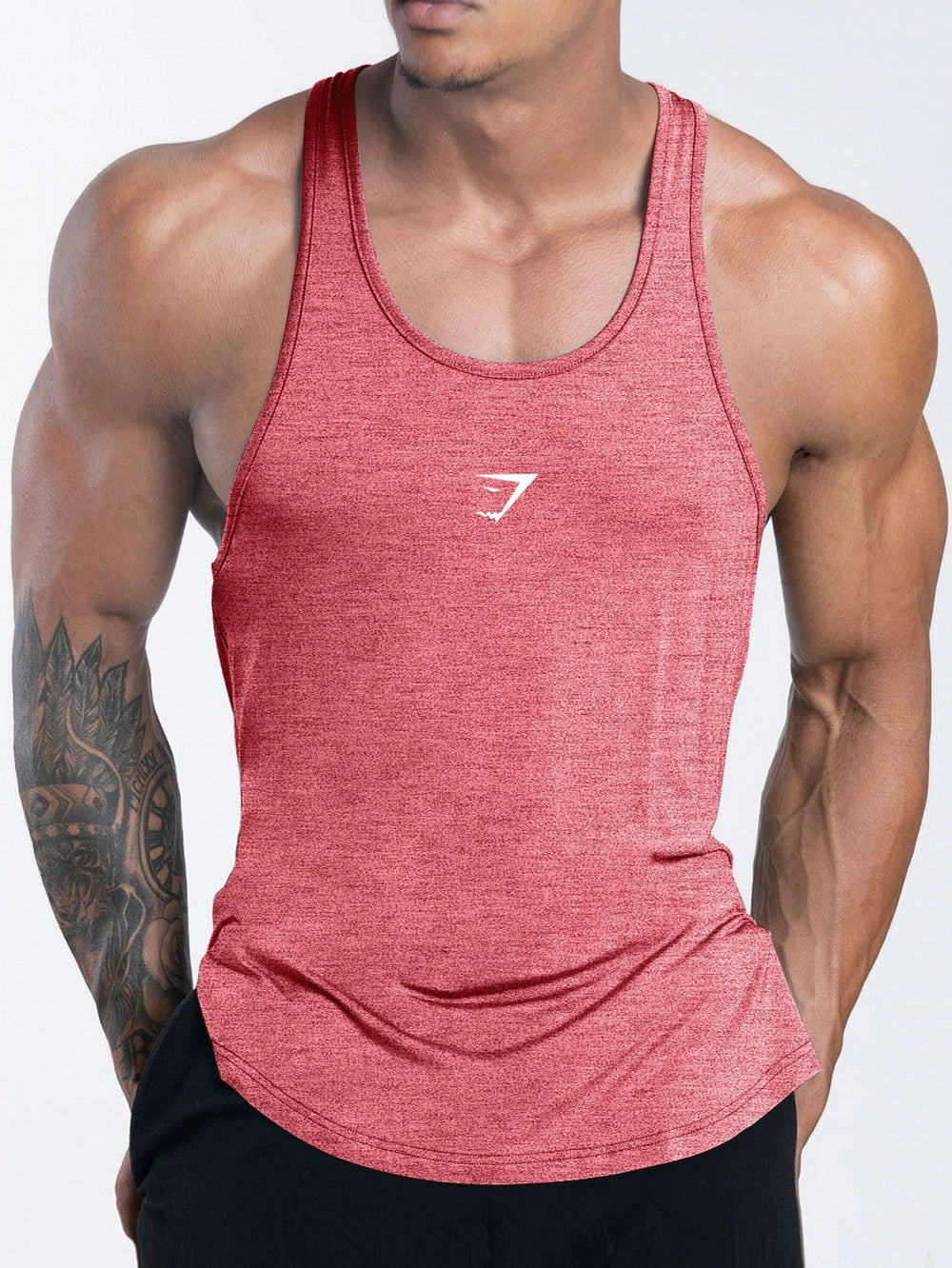 British muscle shark fitness suit men's summer quick drying running sports tight vest sports cycling sleeveless camisole